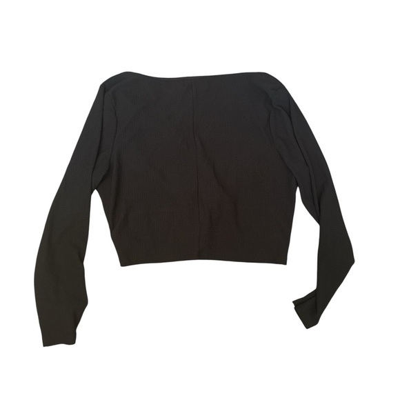 Cider Elegant Black Wrap Blouse - Picture 5 of 5